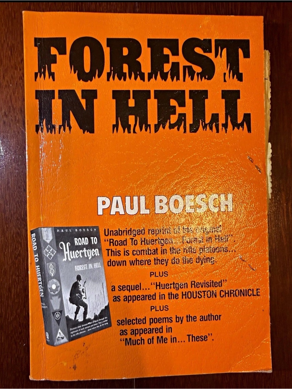 Forest in Hell - Orange Book Signed by Paul Boesch
